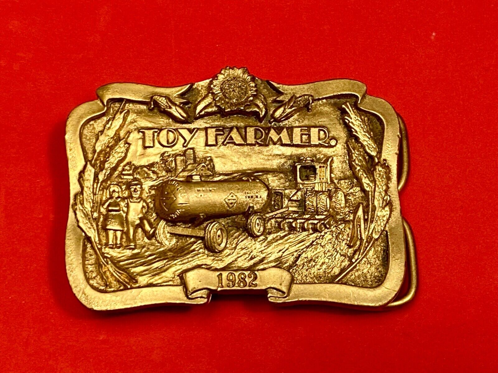 Vintage 1982 Toy Farmer Belt Buckle In Wonderful Condition