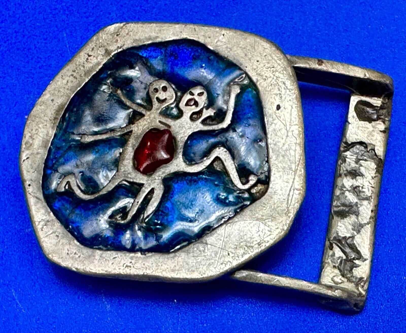 two southwestern vibe - ghosts / couple in love interesting colored belt buckle