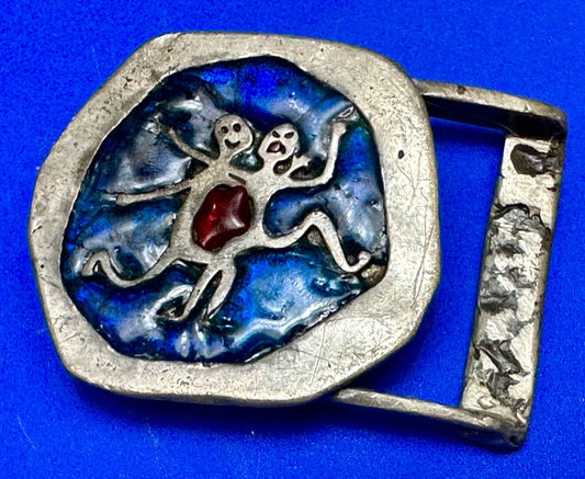 two southwestern vibe - ghosts / couple in love interesting colored belt buckle