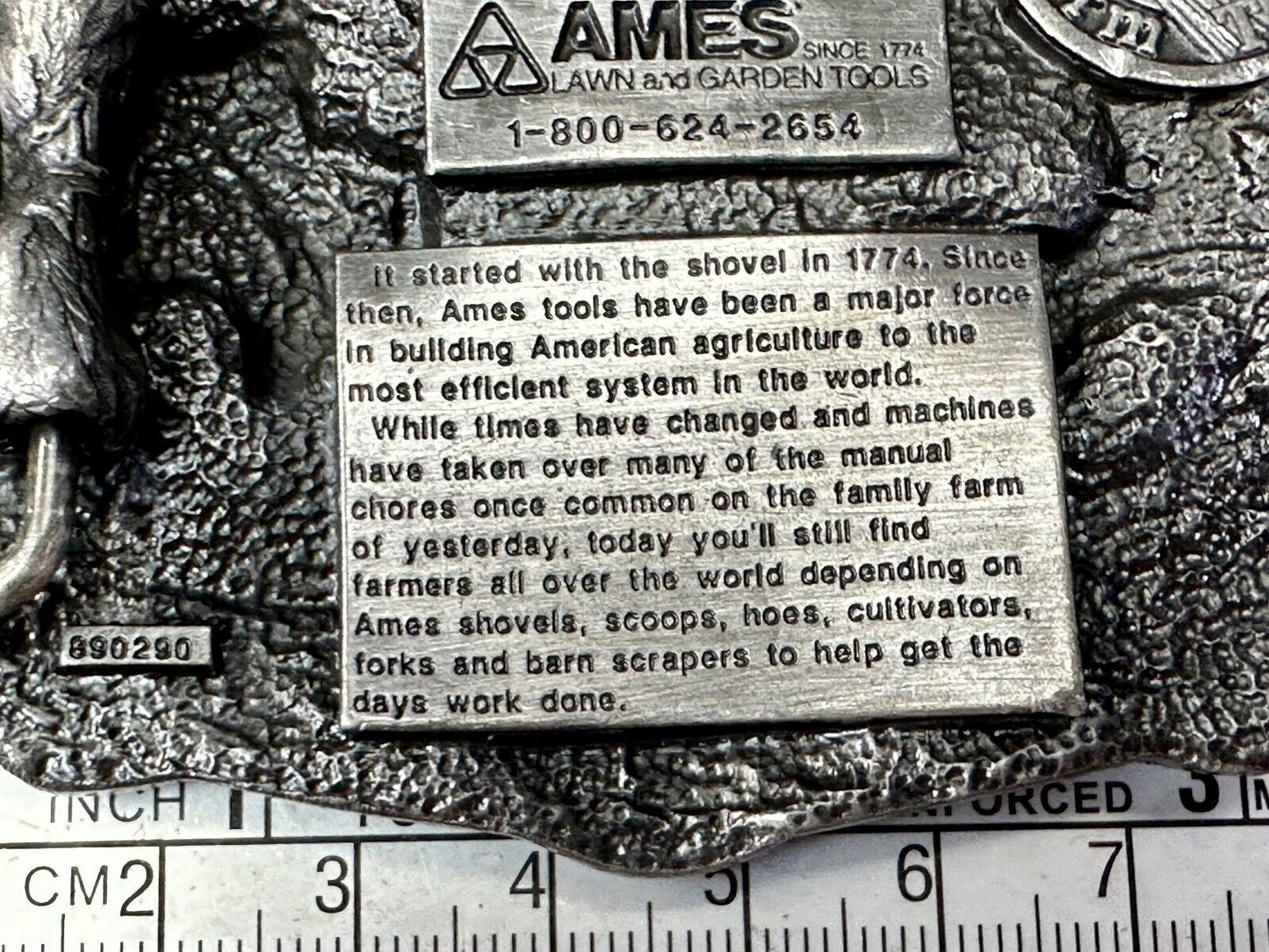 Ames Tools, helping America Grow 1989 Siskiyou Belt Buckle Lawn & garden supply
