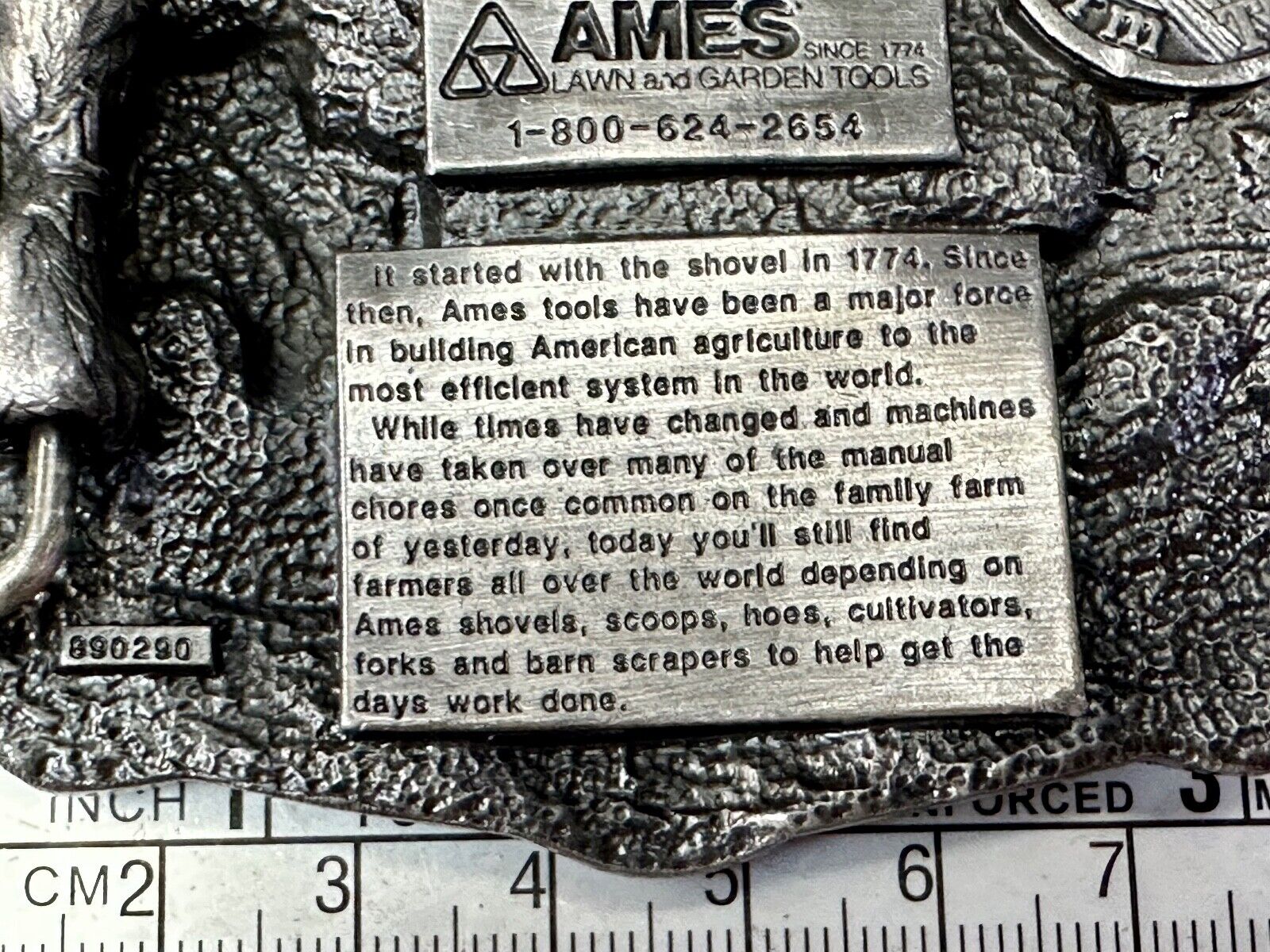 Ames Tools, helping America Grow 1989 Siskiyou Belt Buckle Lawn & garden supply
