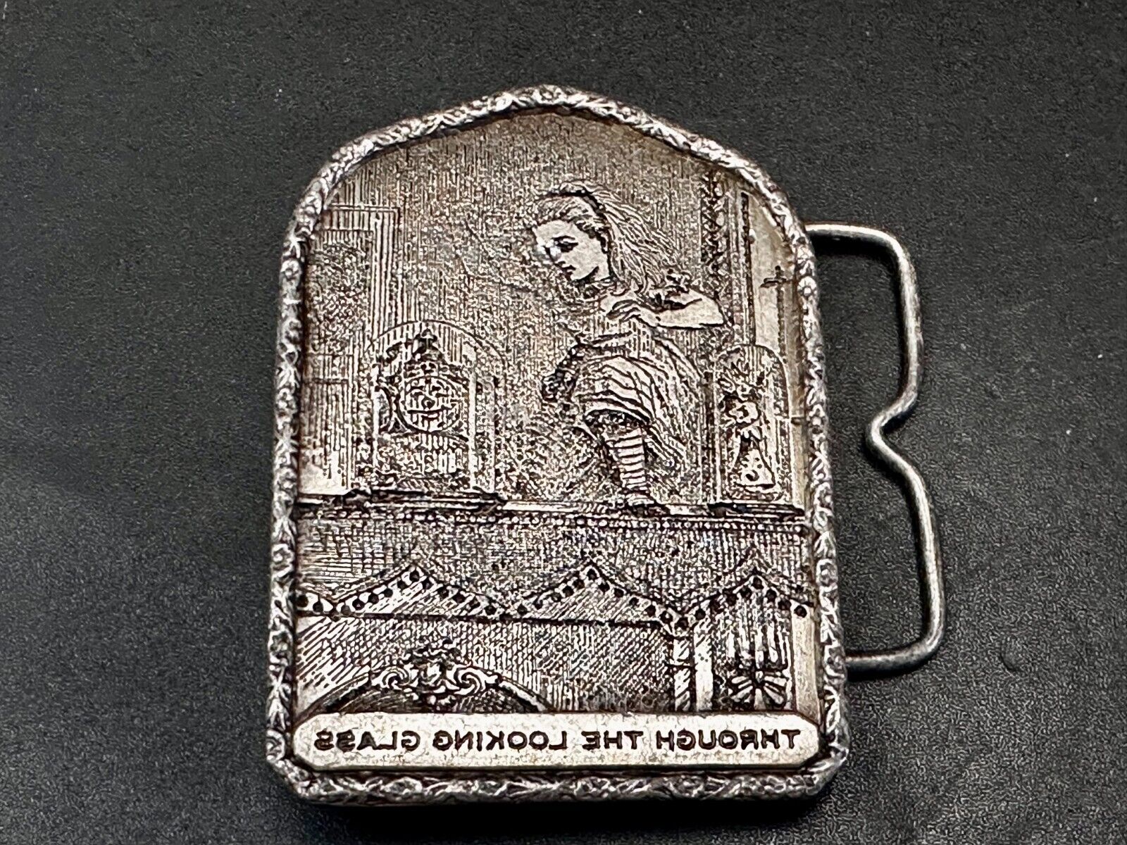 Alice In Wonderland Through The Looking Glass Vintage 1974 Belt Buckle- Bergamot