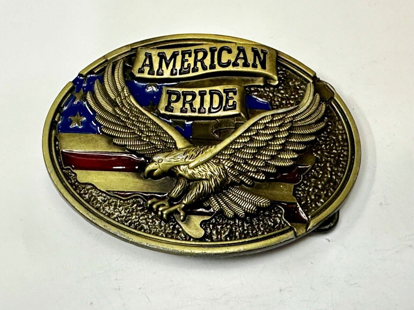 American Pride Flying Hunting Patriotic American Bald Eagle Raised Belt Buckle