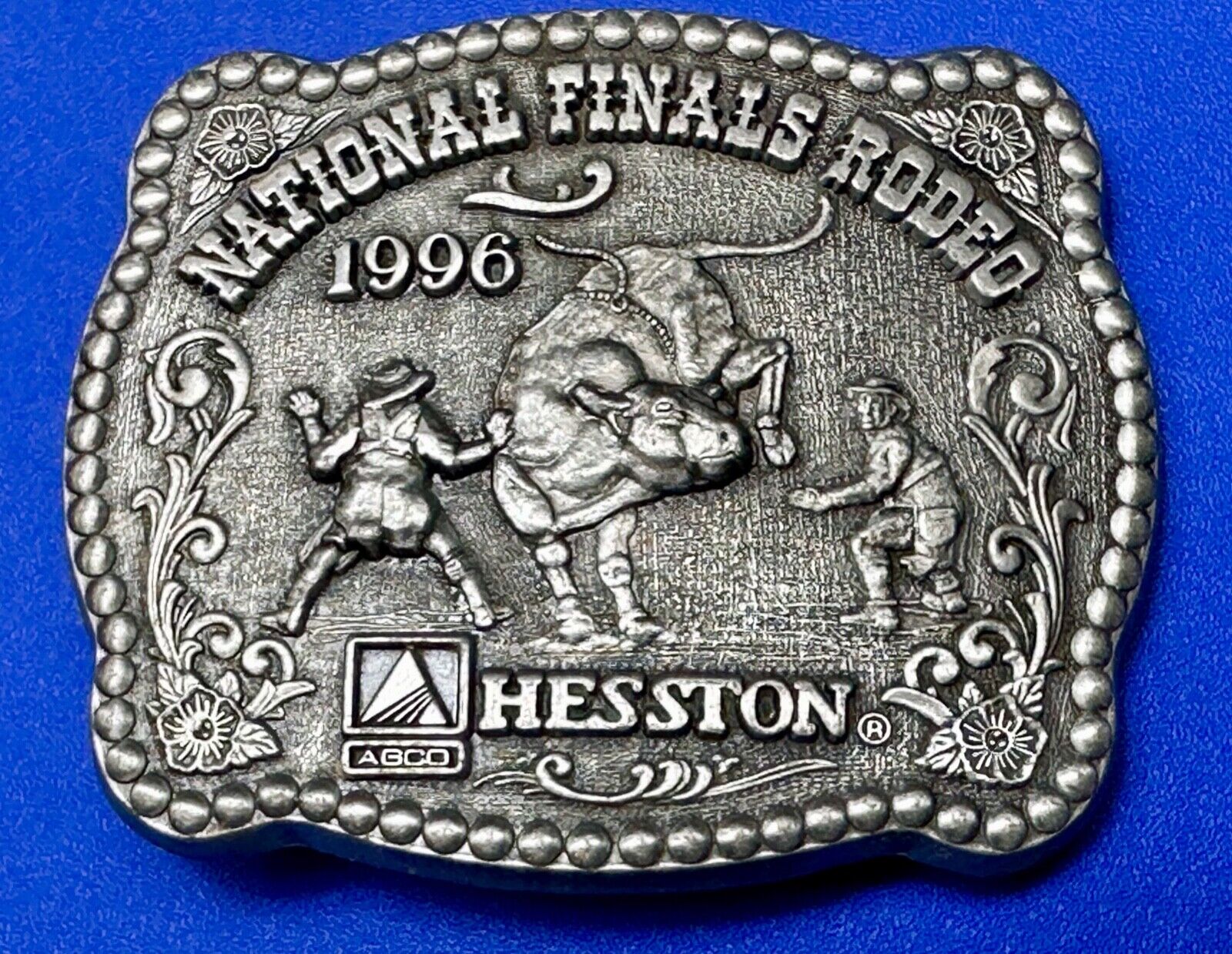 1996 Youth size NFR National Finals Rodeo ADM Kicking Bronc belt buckle
