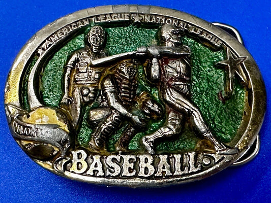 Baseball American & National League  Vtg 1982 The Great American Belt Buckle Co