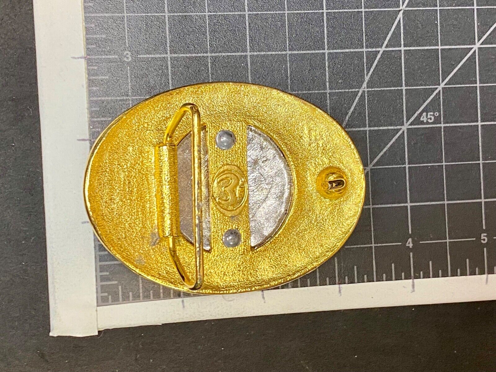 Vintage Letter Initial Monogram A Western Belt Buckle   - E Makers Mark