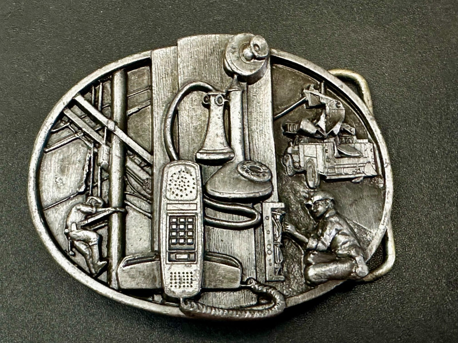 Telephone Lineman Line Electrical Worker Commemorative 1988 Siskiyou Belt Buckle