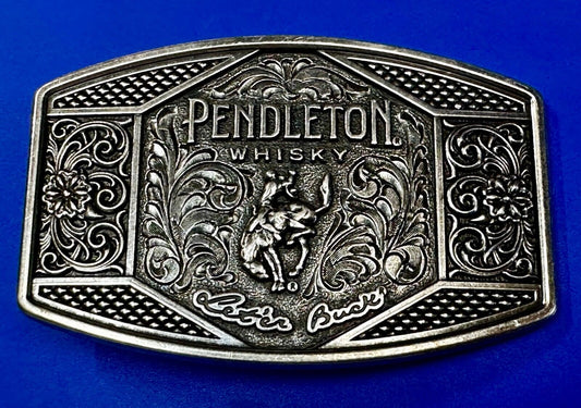 2022 Pendleton Whiskey Let'er Buck Rodeo Cowboy Montana Silversmiths Belt Buckle