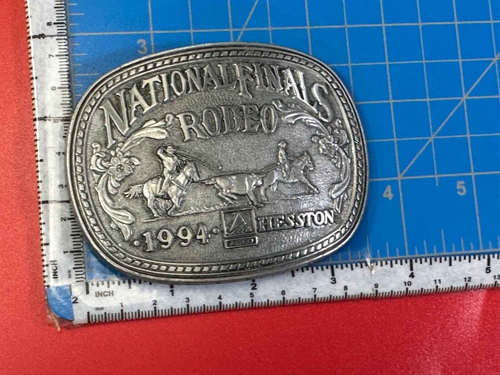 1994 Adult Sized NFR National Finals Rodeo ADM belt buckle