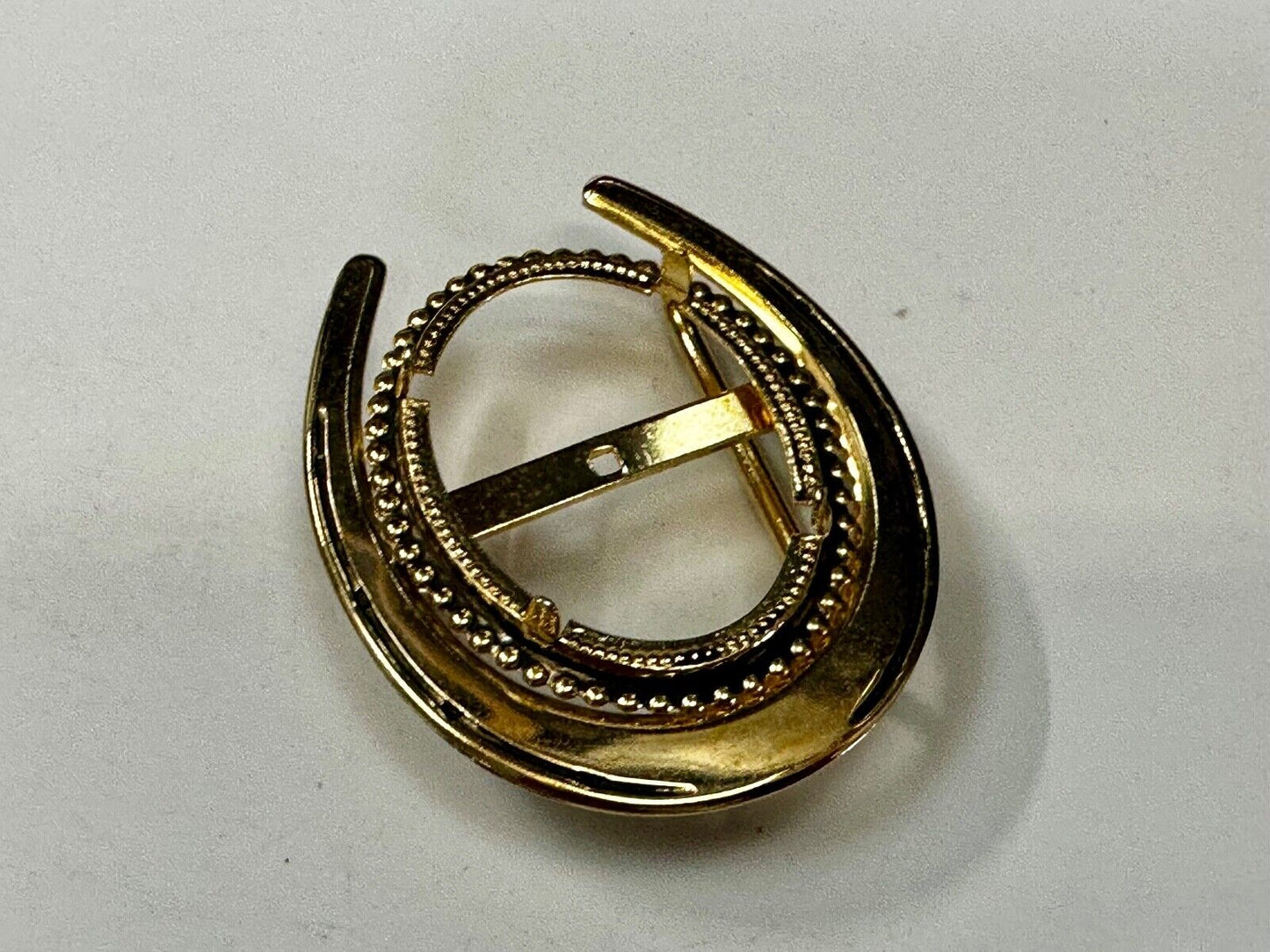30 x 40 mm Gold Color Horseshoe Belt Buckle To Mount Your Cabochon Gem Stone