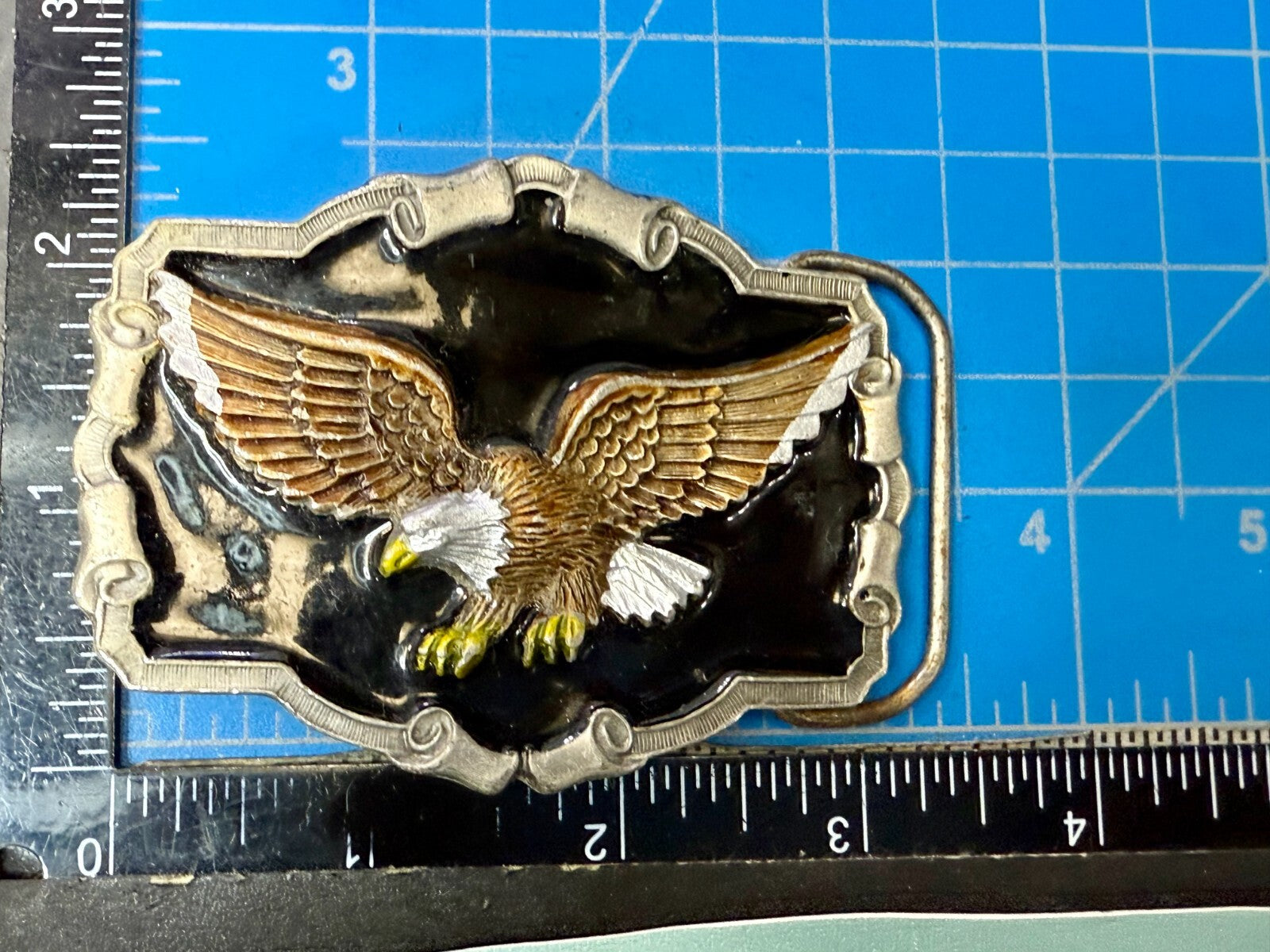 American Eagle Western Framed Patriotic Great American Products 90's Belt Buckle
