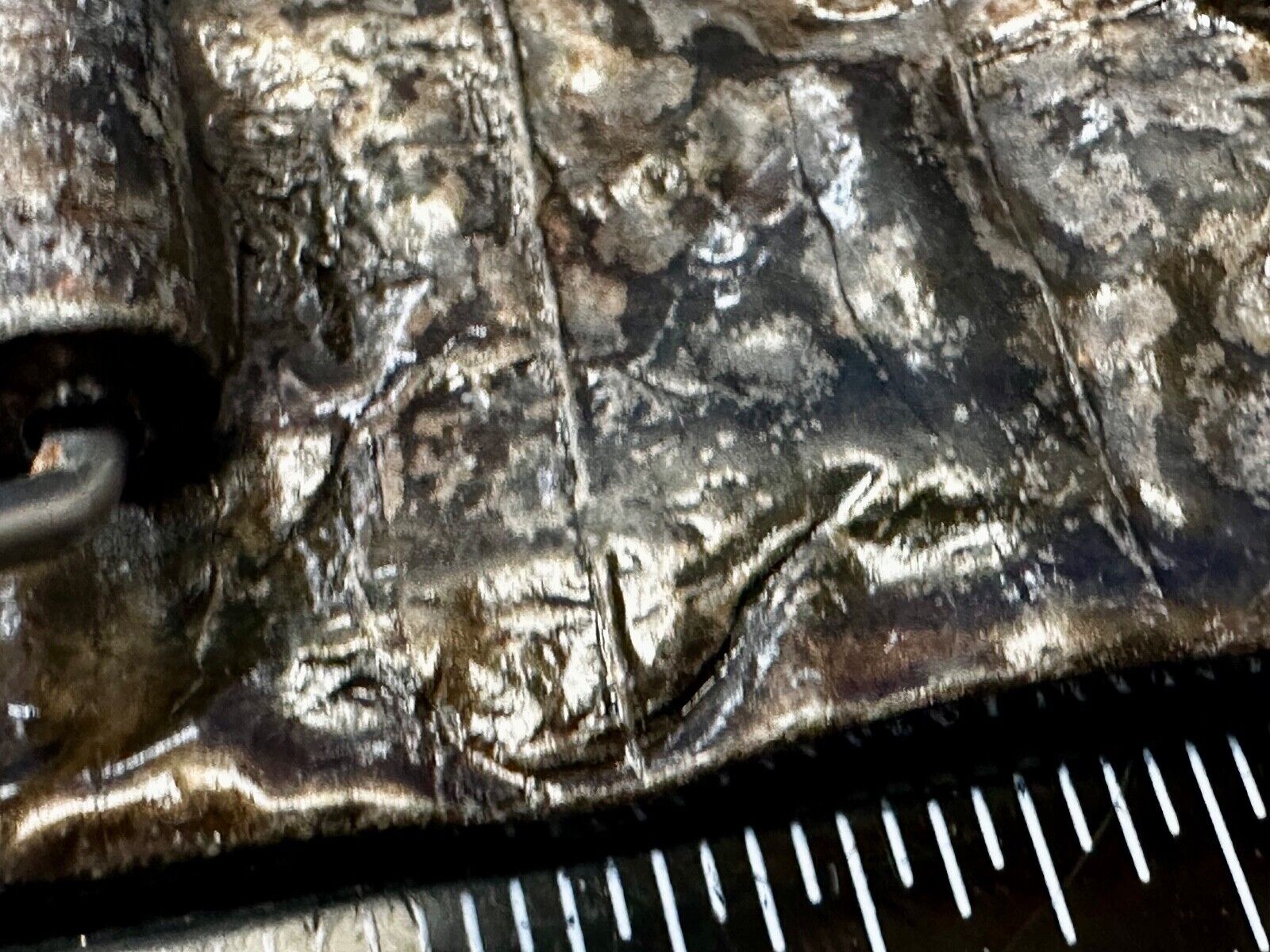Bighorn Ram Mountain Goat Sheep Wildlife Scene  Vintage Hand Cast?  Belt Buckle