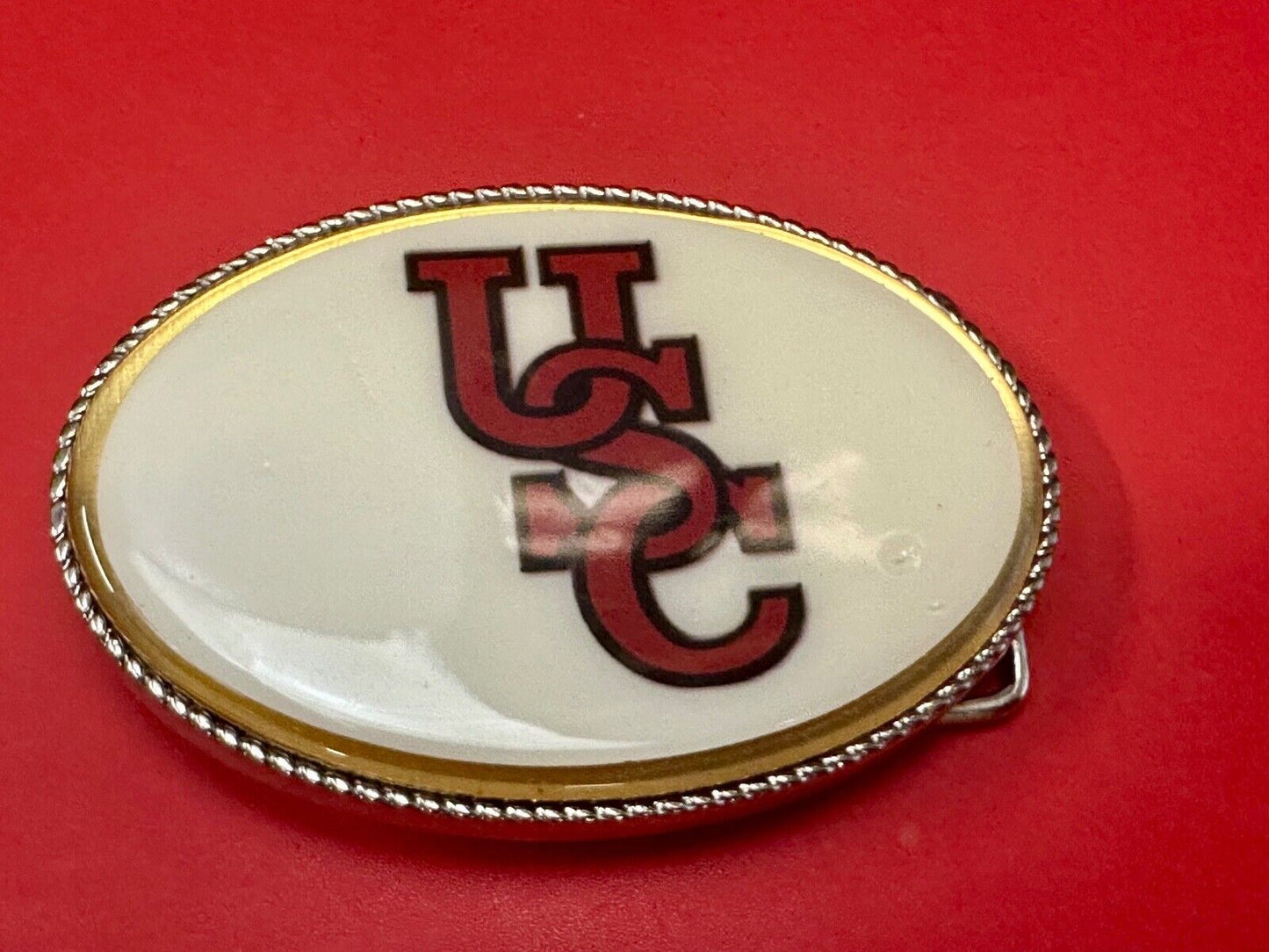 USC University of Southern California LED Flashing belt buckle w/ fresh battery!