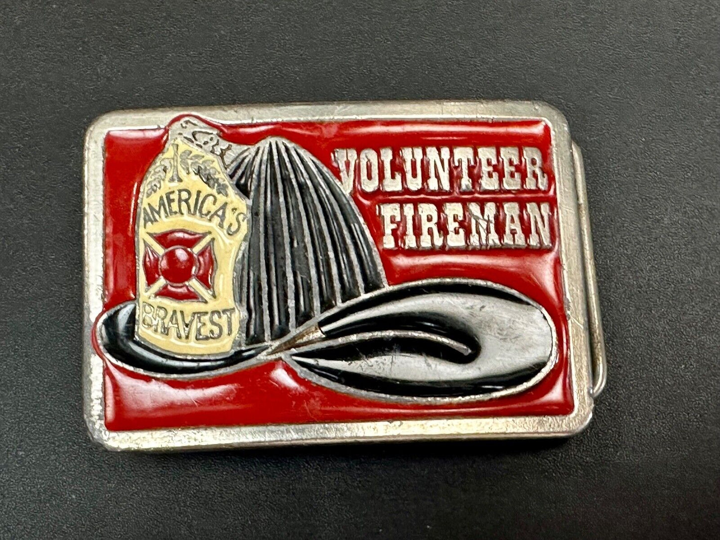 Americas Bravest Volunteer Fire Department tribute belt buckle