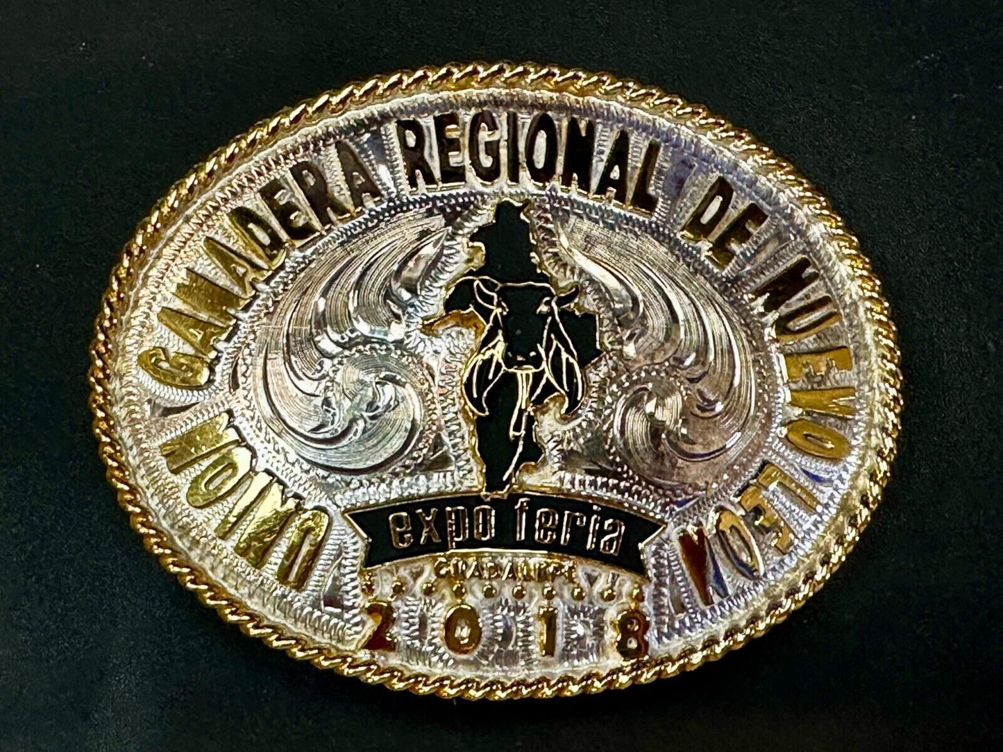 Union Ganadera Regional De Nuevo Leon Expo Series 2018 Trophy Award Belt Buckle