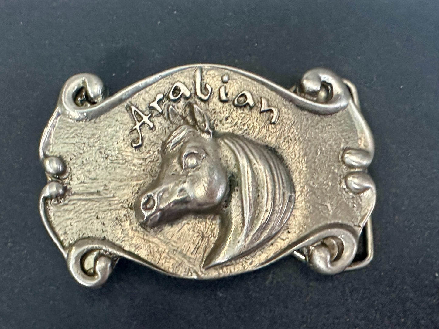 Arabian Horse Head Silver Tone Western Rodeo Cowboy SPEC-CAST Belt Buckle