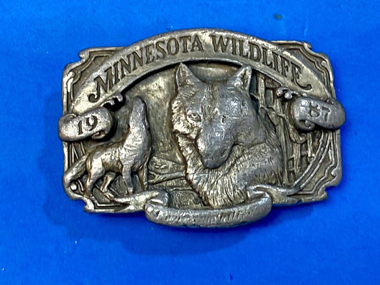 Vintage 1987 Commemorative Timber Wolf State of MN Minesota Wildlife series 