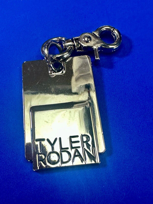 Tyler Rodan Designer Silver Tone Hanging Keychain Ring & Purse Charm Hook