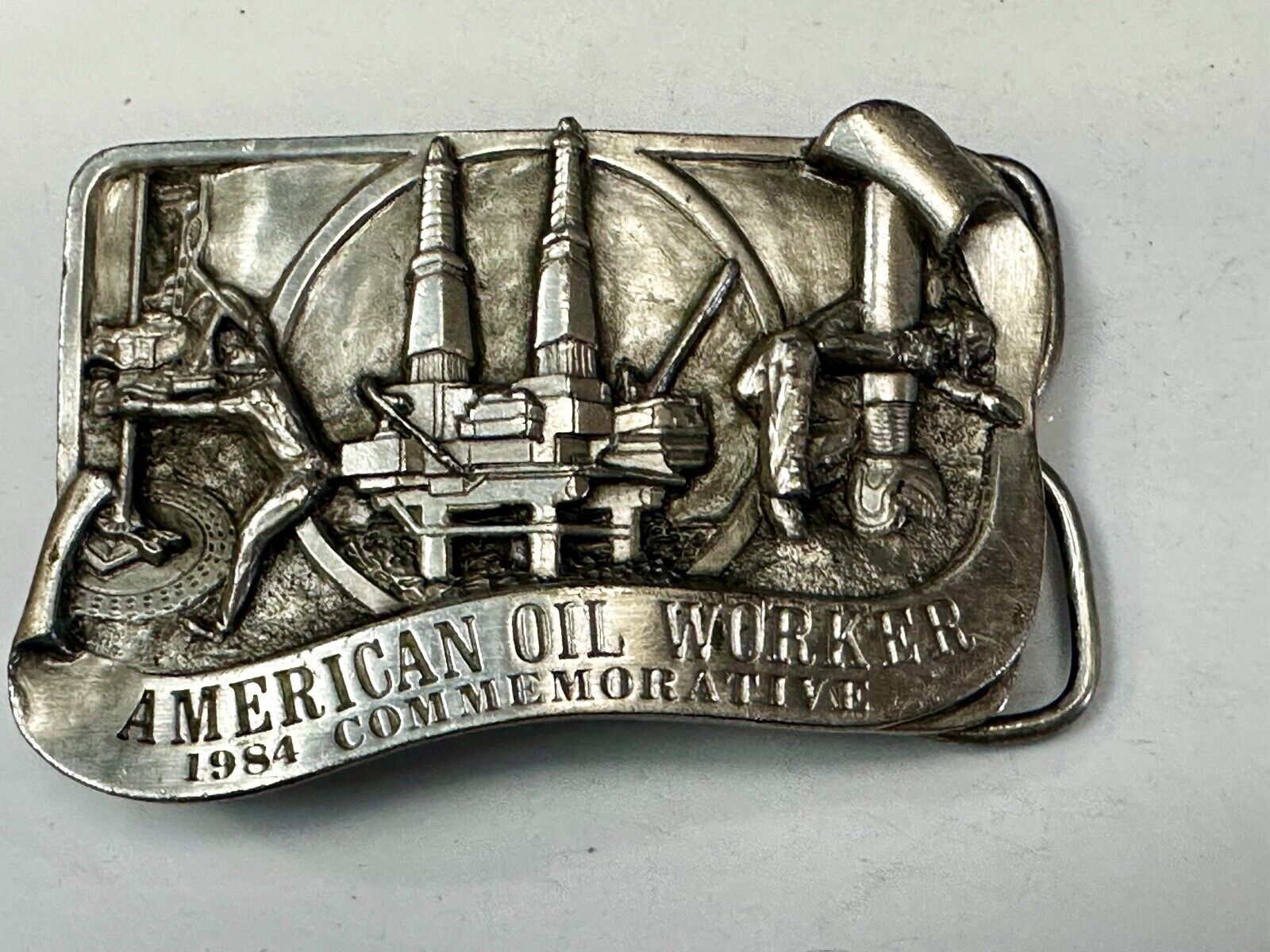 American Oil Worker 1984 Commemorative Arroyo Grande Belt Buckle