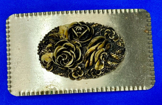 Antique Flower Theme Belt Buckle To Repair!