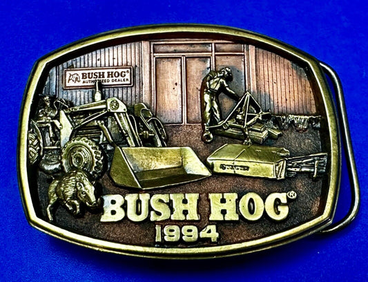 1994 Bush Hog The Legend Agriculture Machine Co. Commemorative Belt Buckle