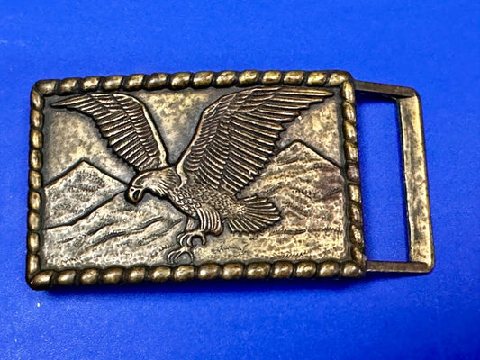 American Bald Eagle flying over majestic USA mountains Vintage Belt Buckle