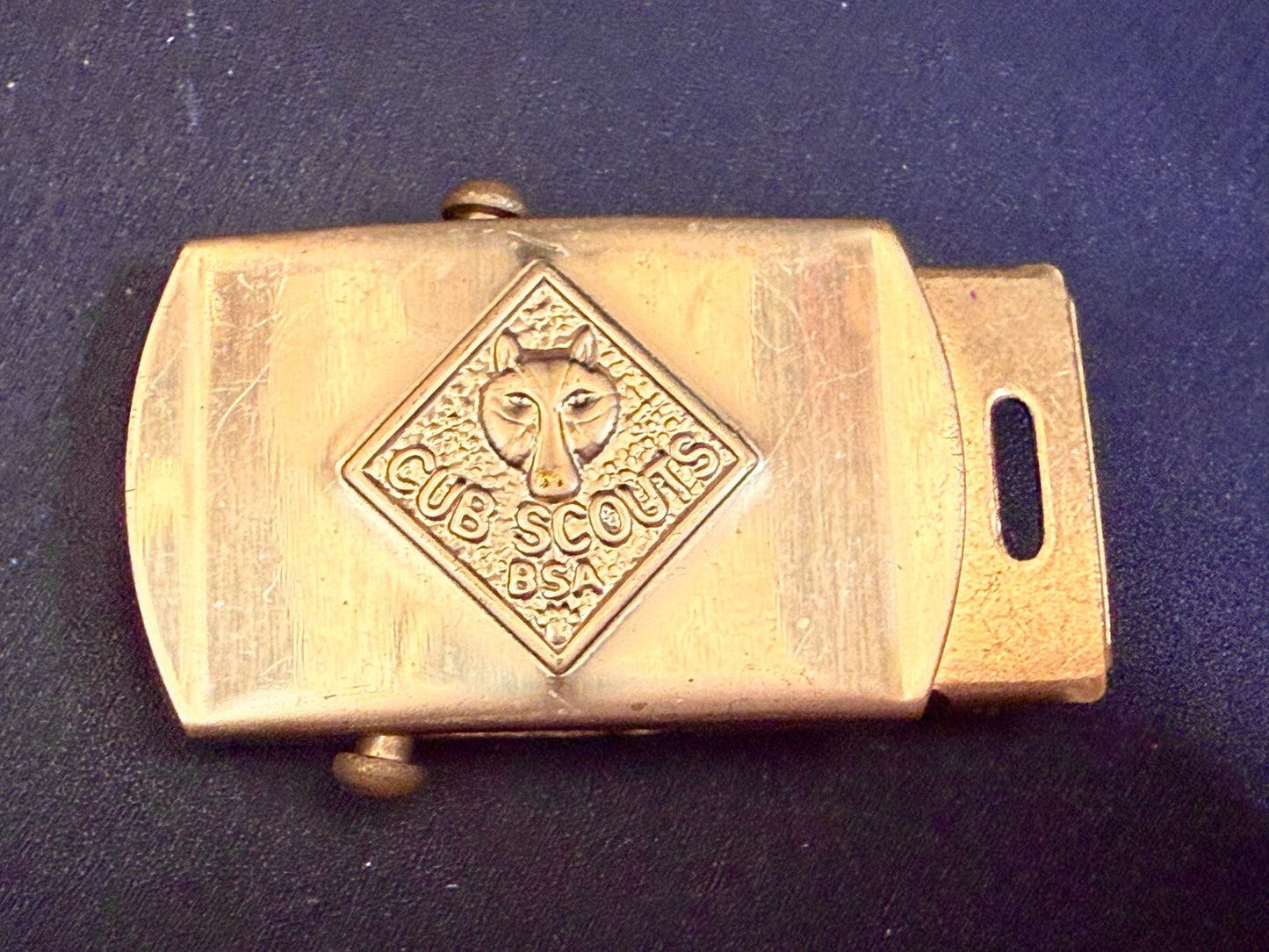 Vintage Cub Scouts Uniform BSA Replacement Solid Brass Belt Buckle
