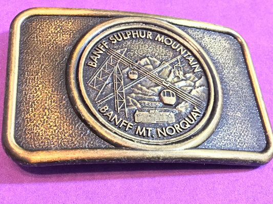 Vintage BANEF Sulphur Mountain.   Mt Norquay belt buckle   Neat 