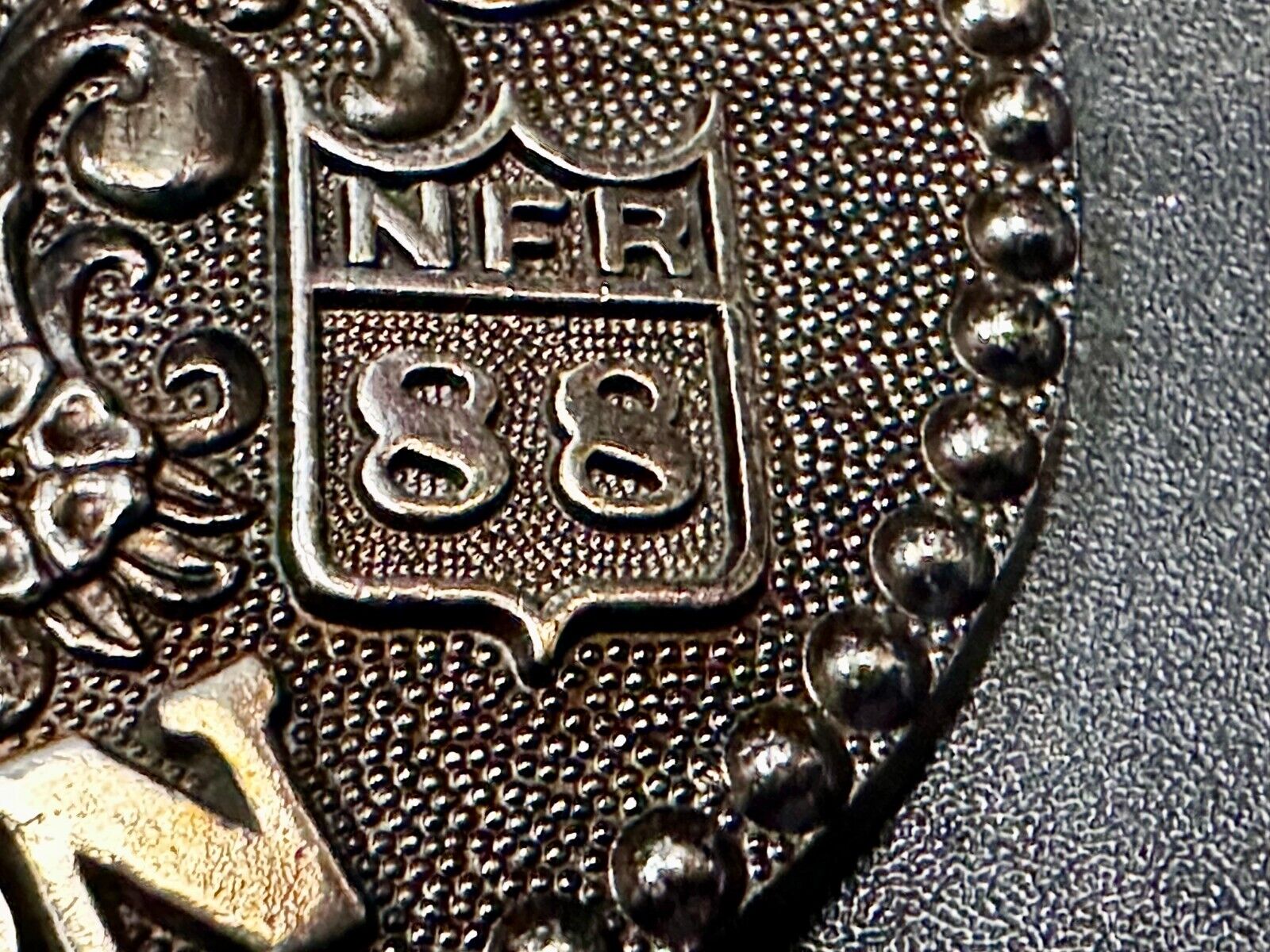 1988 ADM Hesston NFR National Finals Rodeo Cowboys Western Belt Buckle