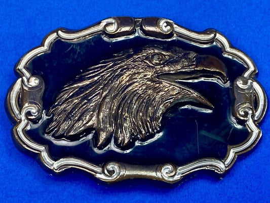 Vintage 1991 The Great Eagle Head Beak Bust - Great American Belt Buckle Co 