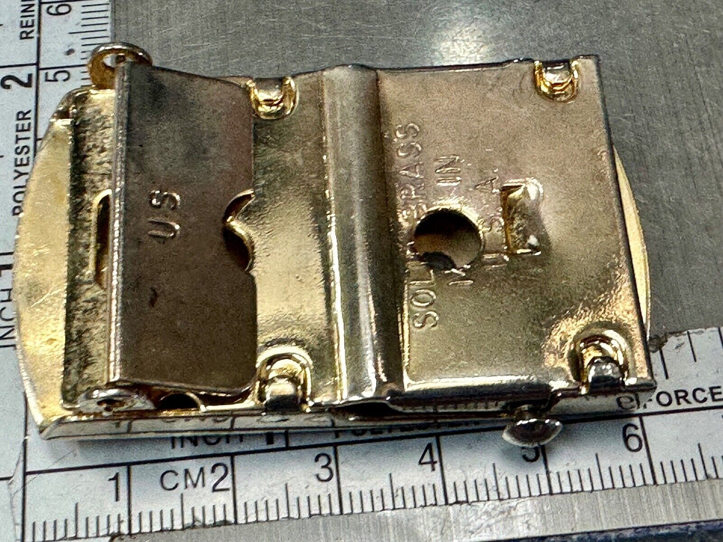 USS Gettysburg CG-64 Ticonderoga-class battleship solid brass belt buckle