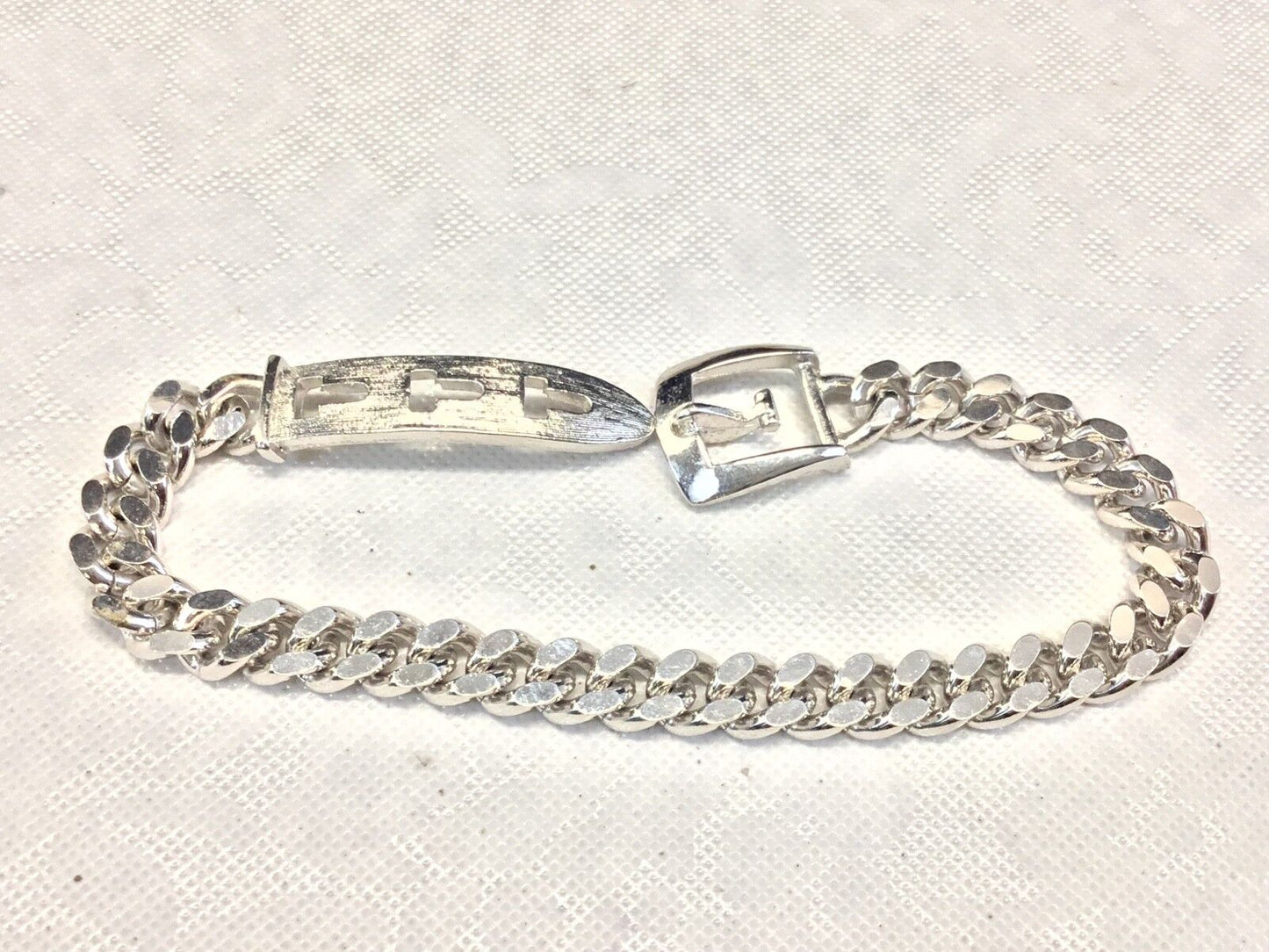 8" Silver tone link Bracelet signed Avon4