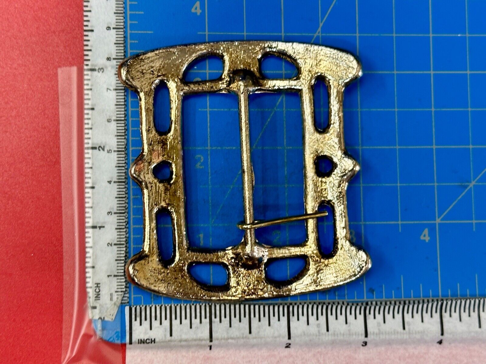 Victorian Vibe see through Rectangular center bar replacement belt buckle