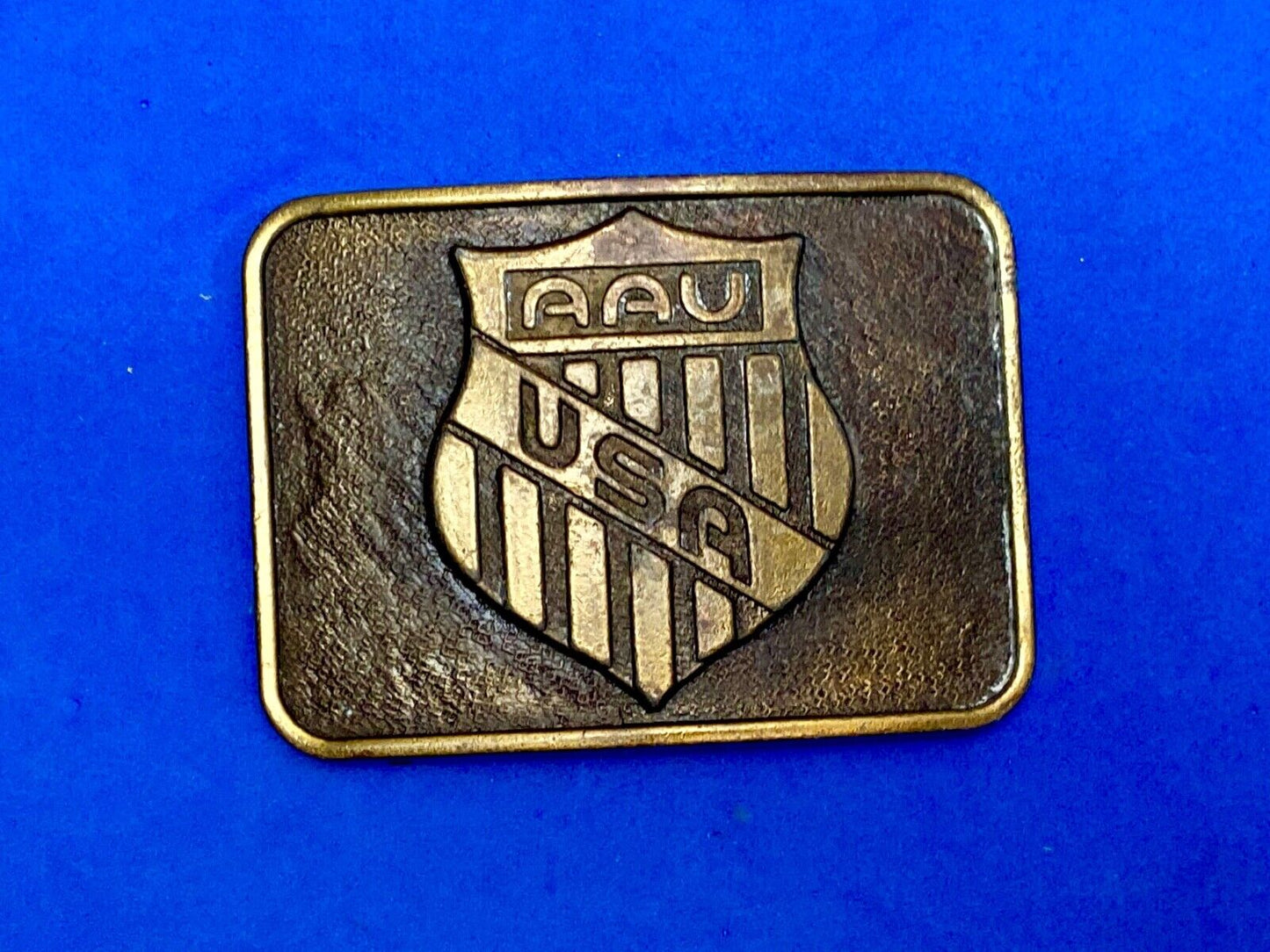 Amateur Athletic Union Aav-Usa Shield Emblem Vintage Belt Buckle 