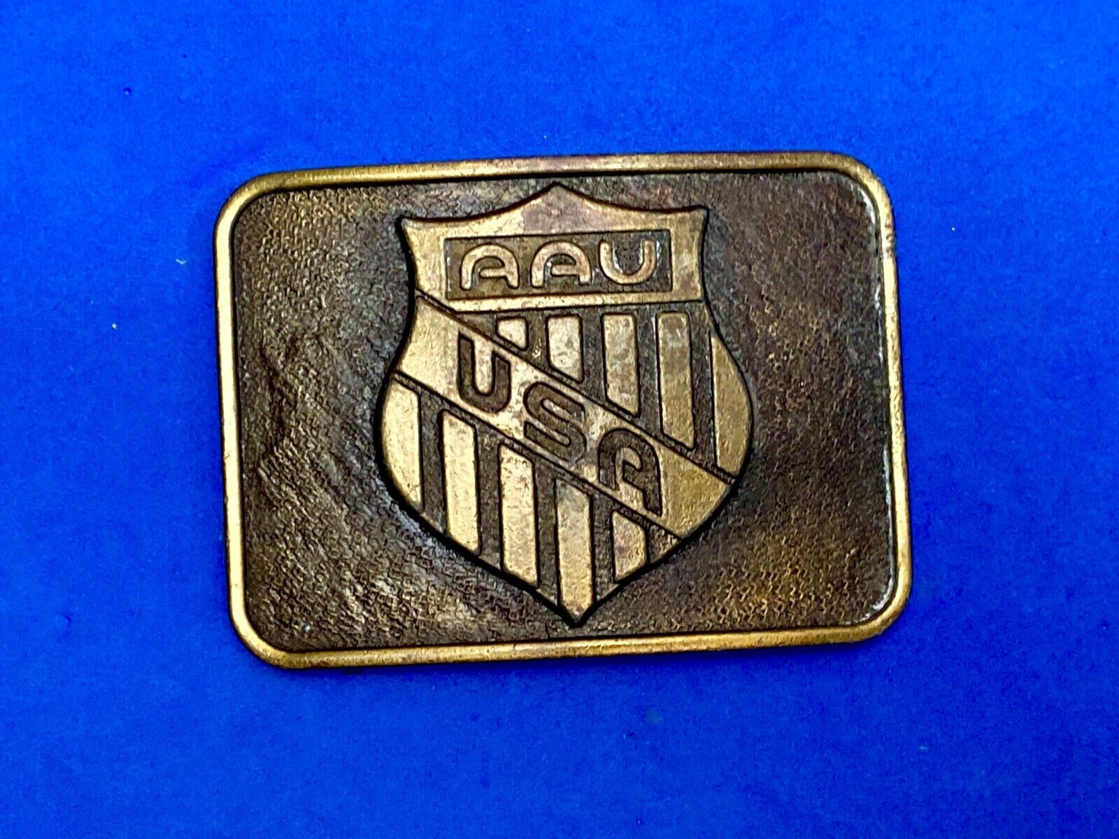 Amateur Athletic Union Aav-Usa Shield Emblem Vintage Belt Buckle 