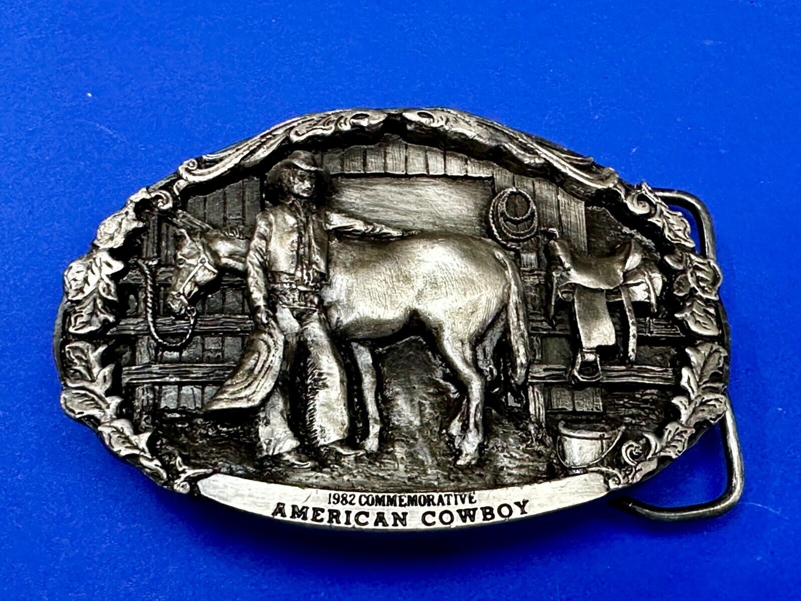 Vintage 1982 American Cowboy Commemorative Vintage Arroyo Grande Belt Buckle