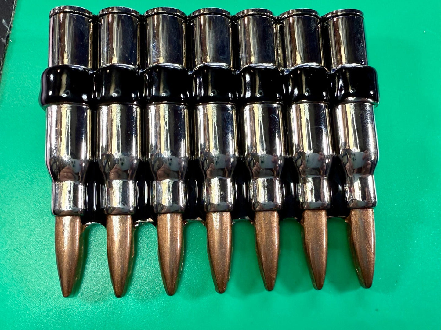 Ammo Bullets Clip MOS Figural Seven Shots Gun Collectors Heavy Large Belt Buckle