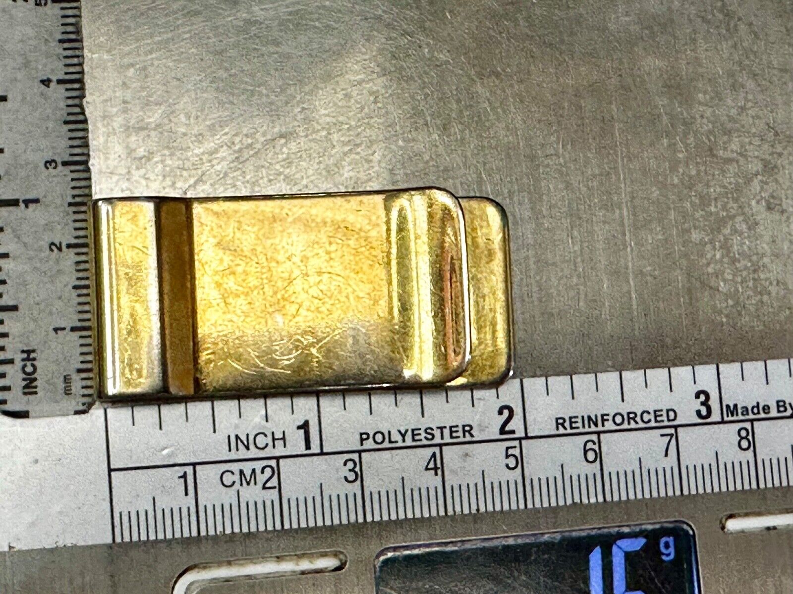 Vintage Gold Tone Money Clip Bill Holder Engraved DAD - Perfect Fathers Gift!