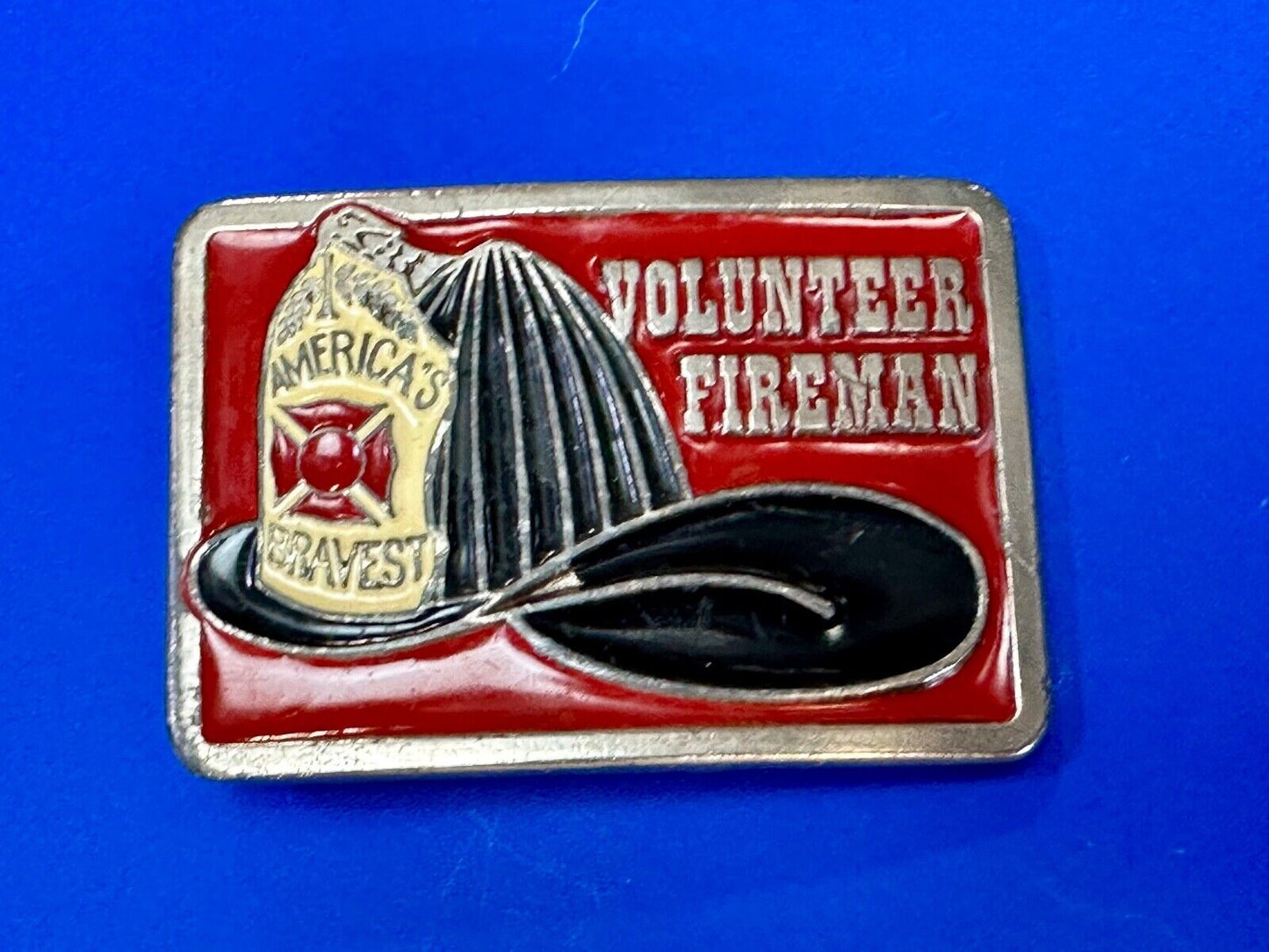 Americas Bravest Volunteer Fire Department tribute belt buckle