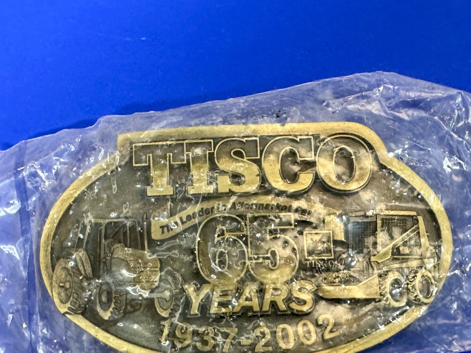 TISCO 65 Years 1937-2002 Series XIV The Leader in Aftermarket Parts Belt Buckle