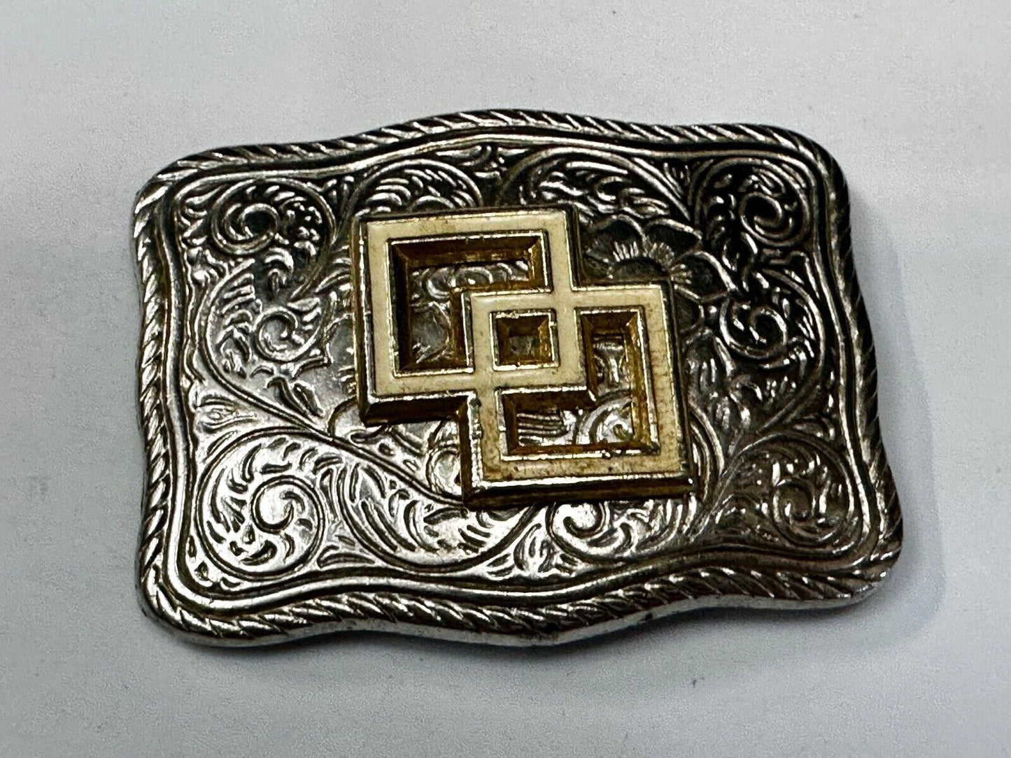 Two Square Pattern on western USA made western Belt Buckle