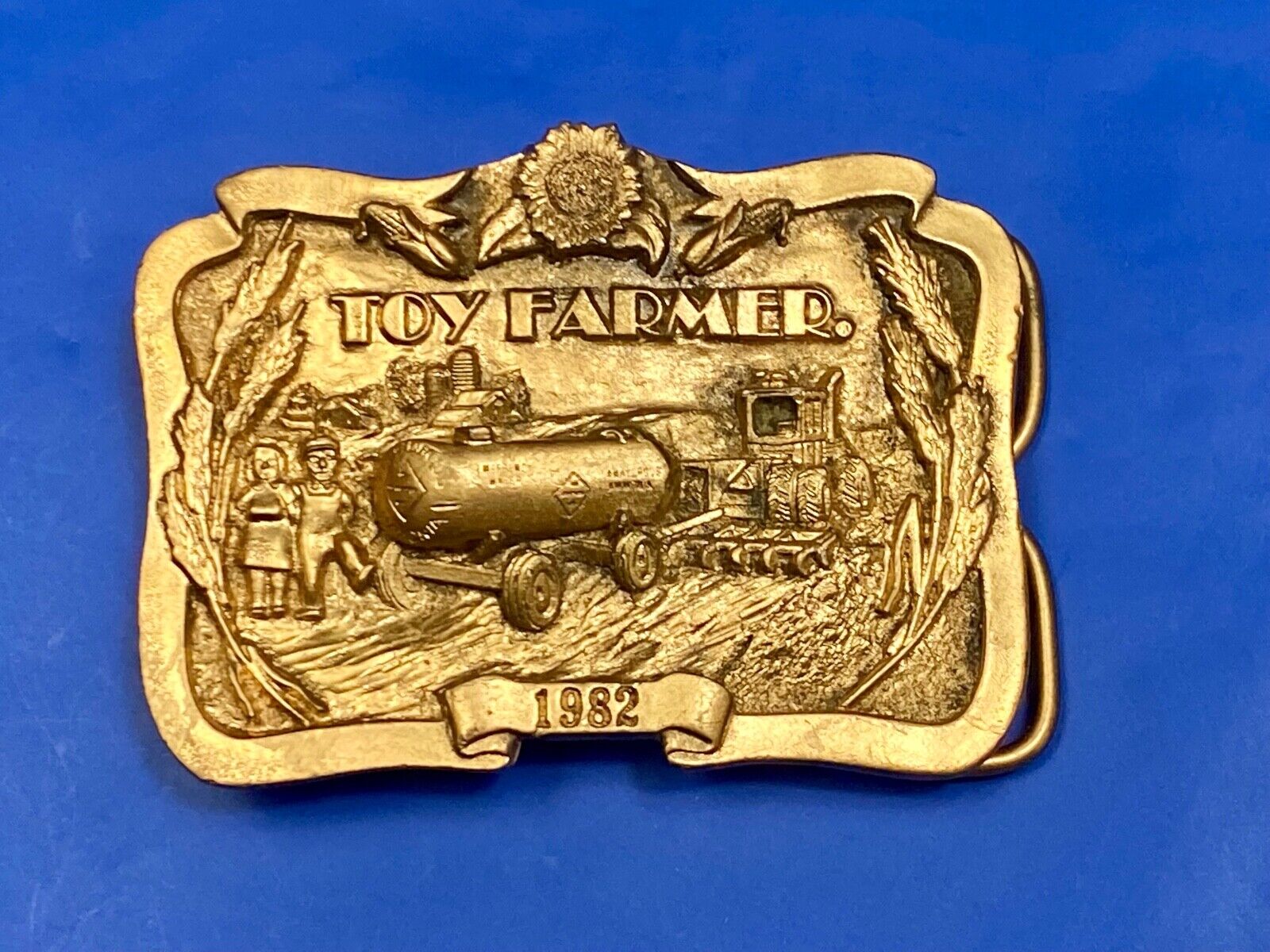 Vintage 1982 Toy Farmer Belt Buckle In Wonderful Condition