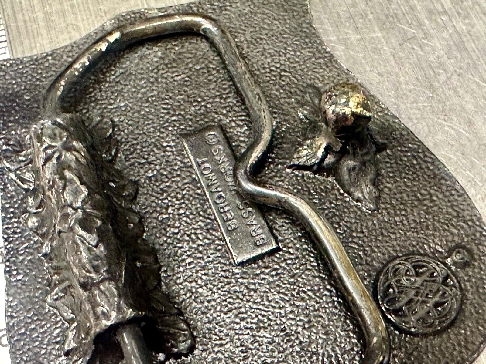Vintage 1980 USA Olympic Teams Badge Shaped Bergamot belt buckle