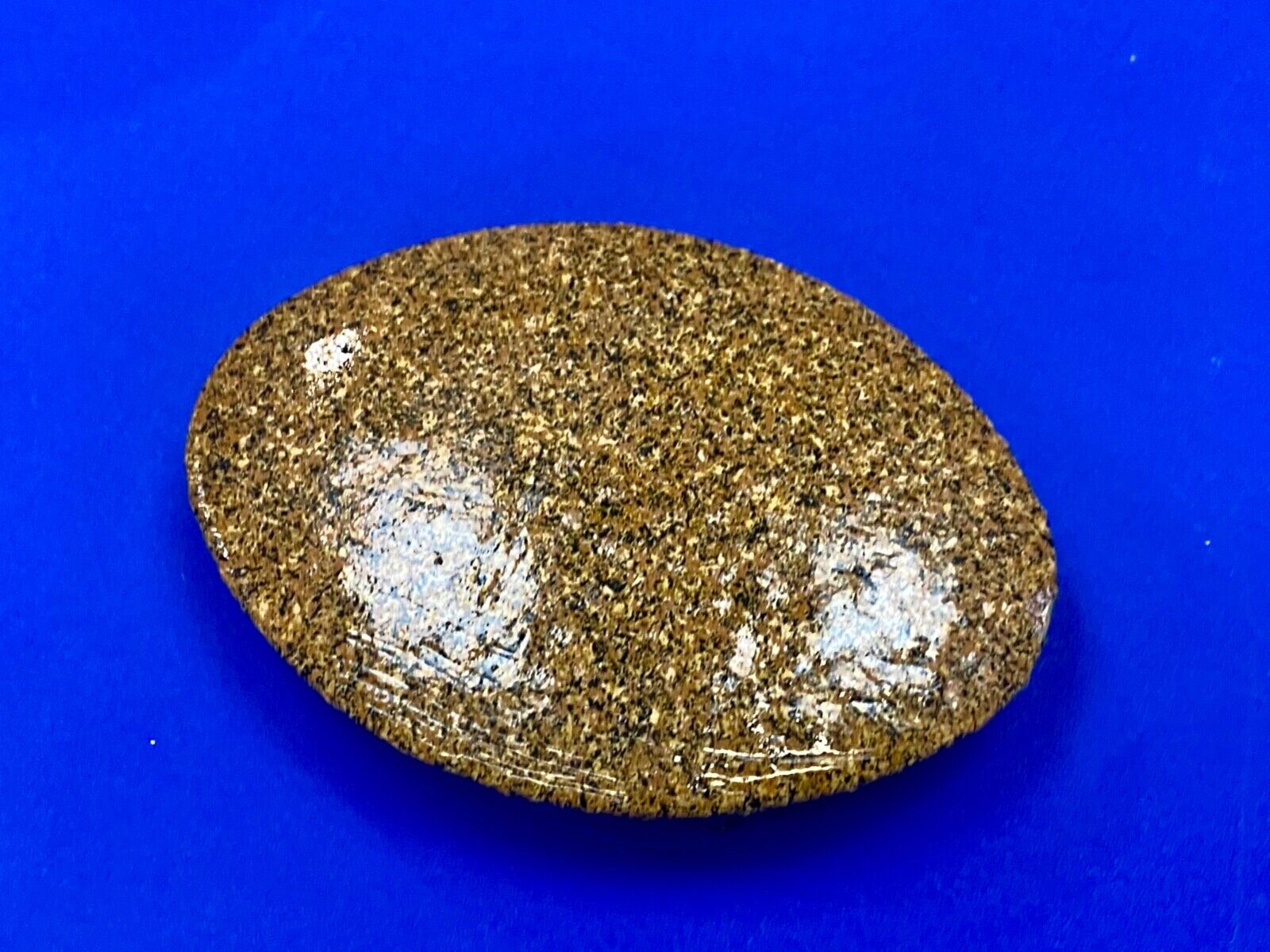Artisan Half  Egg shaped oval Brown Textured painted belt buckle