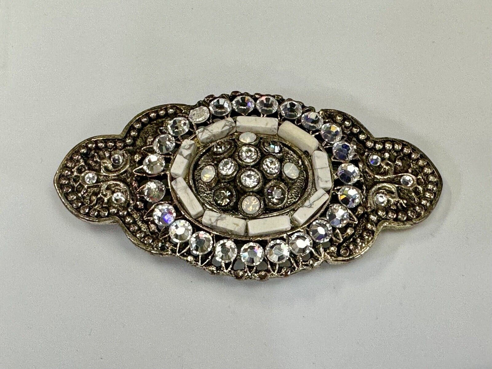 Vintage accented antique victorian vibe large belt buckle