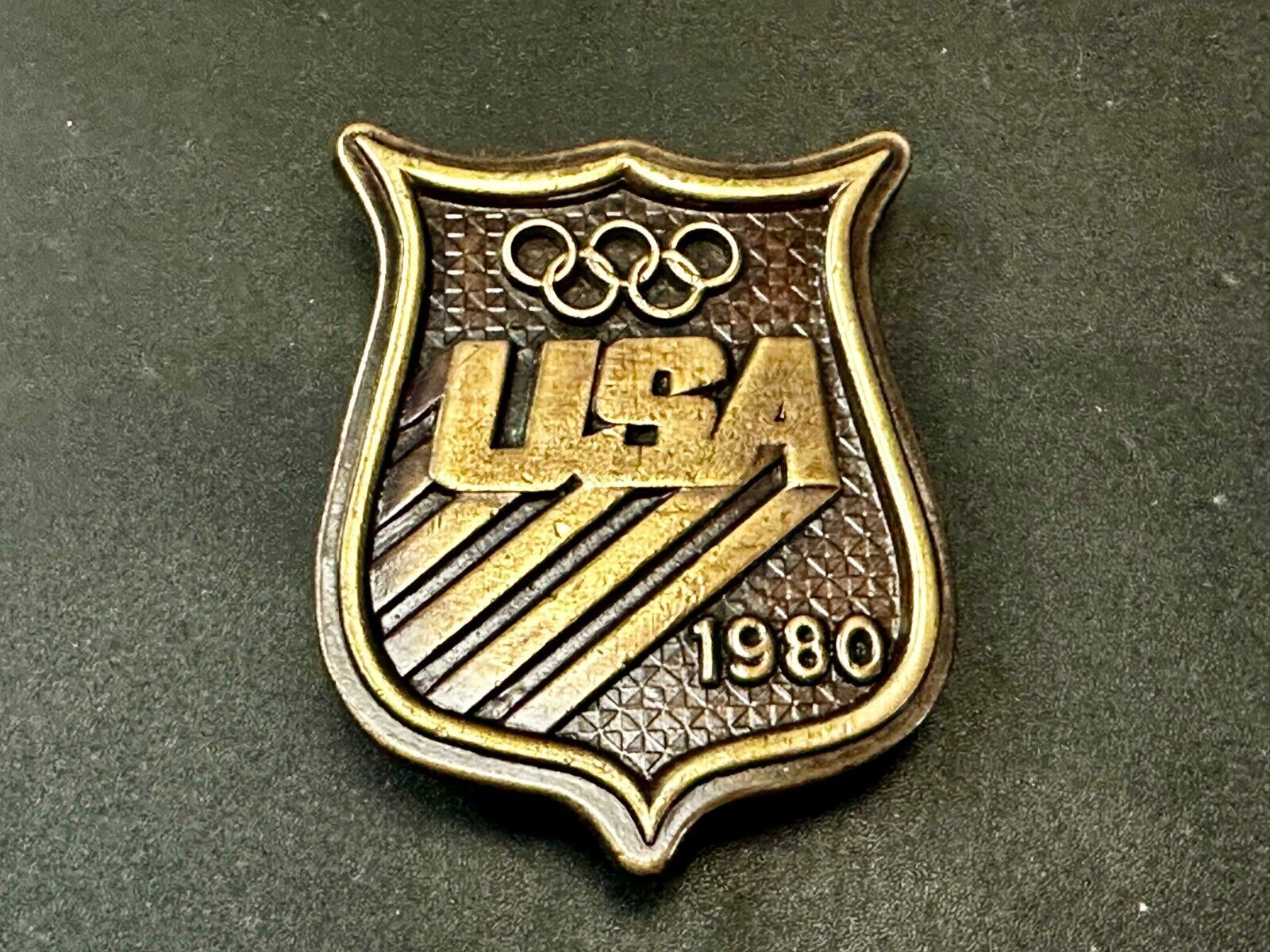 1980 USA Olympic Committee Bergamot Brass Works Vintage Belt Buckle Paul Rollins