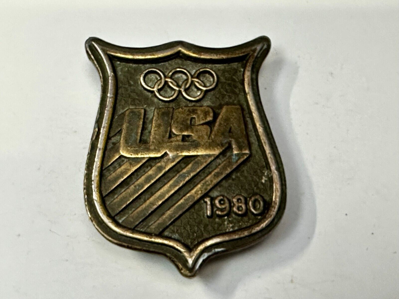 1980 USA Olympic Committee Bergamot Brass Works Vintage Belt Buckle Paul Rollins