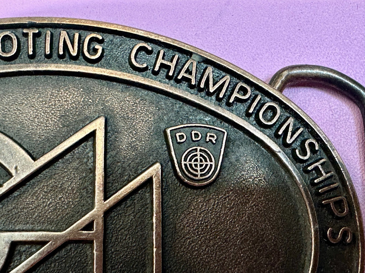 United States of America 1986 World Shooting Championship Souvenir Belt Buckle