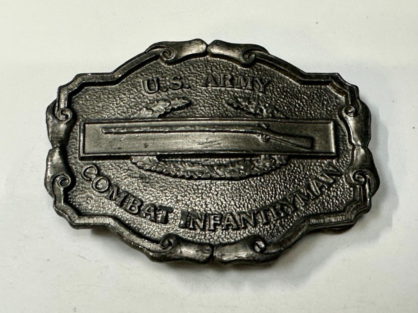 United States Army Combat Infantryman Vintage 1986 Bergamot Belt Buckle