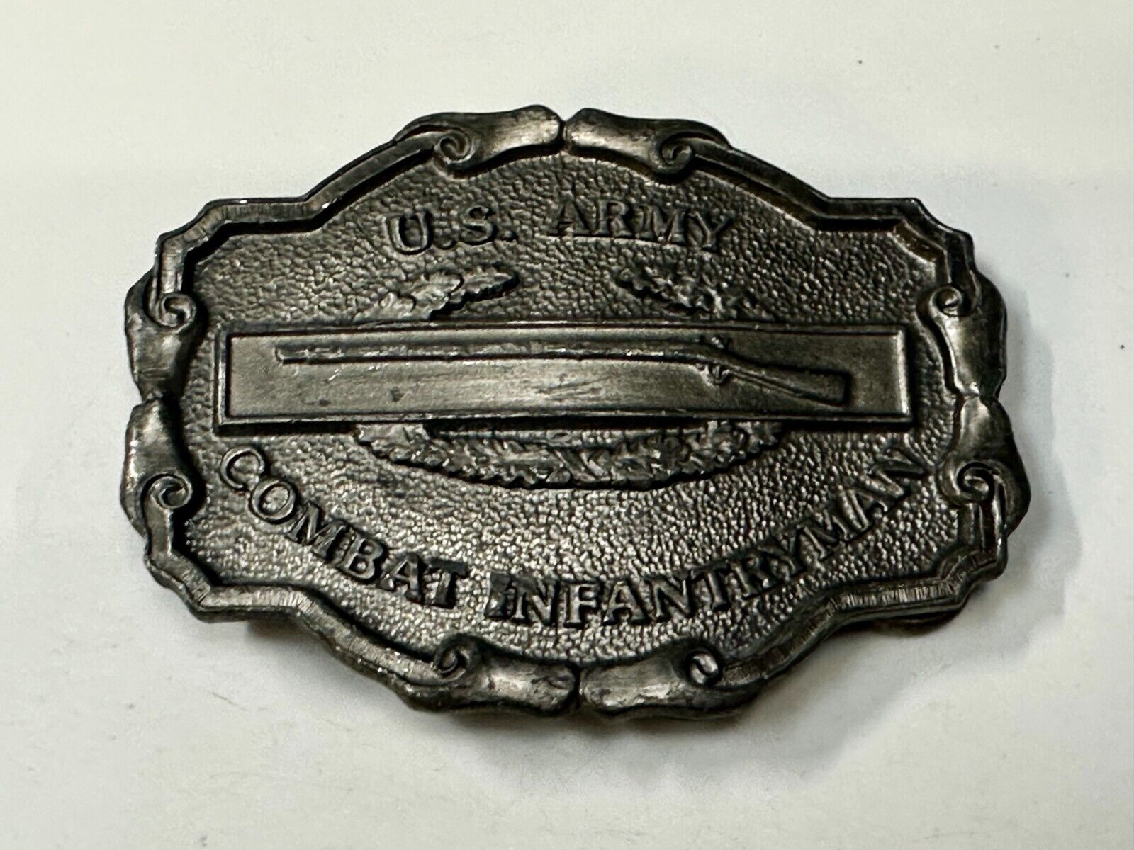 United States Army Combat Infantryman Vintage 1986 Bergamot Belt Buckle